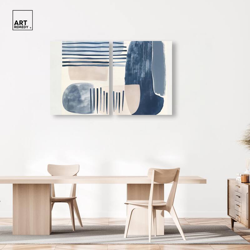 Fluid Inertia II Canvas Set of 2 by Art Remedy, Gallery Wrapped