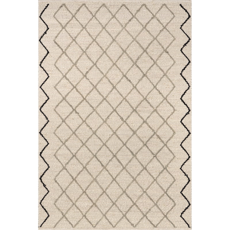 Nuloom Asa Trellis Seagrass and Jute Blend Area Rug