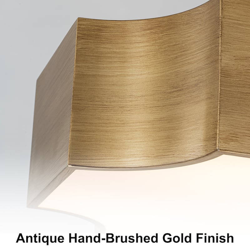 Starsky 3-light 15in. Modern Gold Drum Geometric Chandelier - Antique