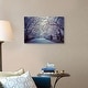 preview thumbnail 16 of 28, Great Big Canvas "Cherry blossoms in Central Park's in New York City." Muted Blue Black Wrapped Canvas Print Wall Artwork