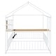 preview thumbnail 33 of 34, Metal House Bed Frame, Kids Montessori Bed Floor Bed with Side Desk, Power Outlets and USB Ports