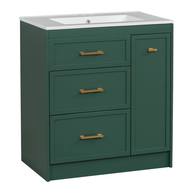 30" Bathroom Vanity Set with Three Drawers