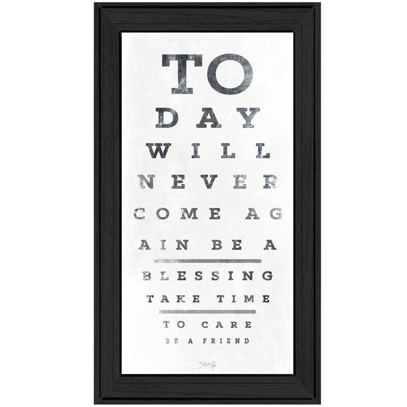 TrendyDecor4U Contemporary "Eye Chart I" Framed Print Wall Art by Marla Rae