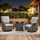 Option Grey Wicker Beige Cushion