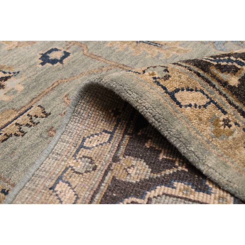 ECARPETGALLERY Hand-knotted Finest Agra Jaipur Teal Wool Rug - 8'5 x 11'3