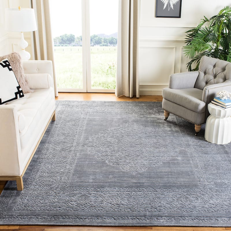 SAFAVIEH Handmade Mirage Narciza Modern Abstract Viscose Rug - 9' x 12' - Grey