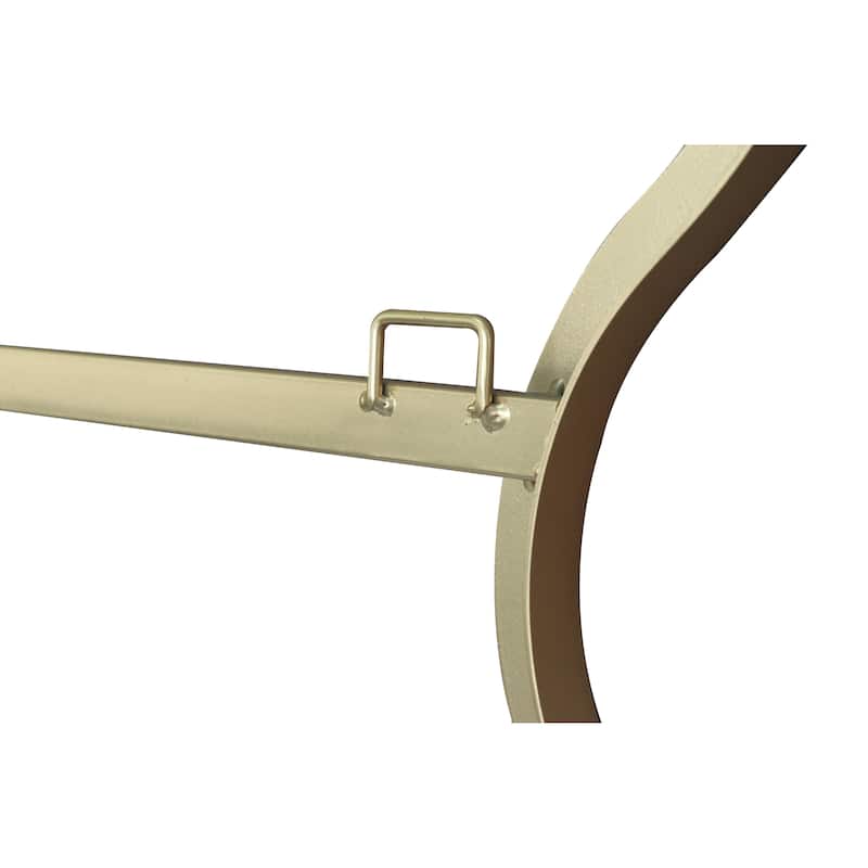 30 in. x 35 in. Black/ Gold Rectangular Wall Mount Bathroom Vanity Mirror Vertical and Horizontal Hang