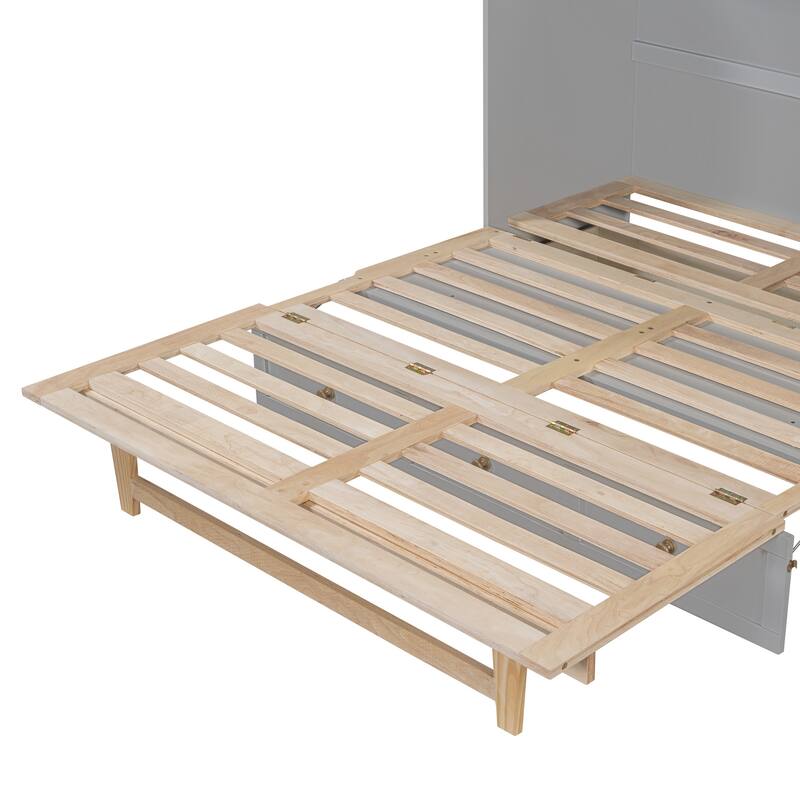 Queen Size Murphy Bed with Versatile Storage & Large Drawers