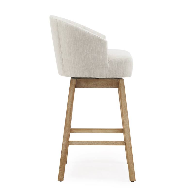 Moore Modern Rubberwood Swivel 33.25-Inch Barstool (set of 2) by Christopher Knight Home