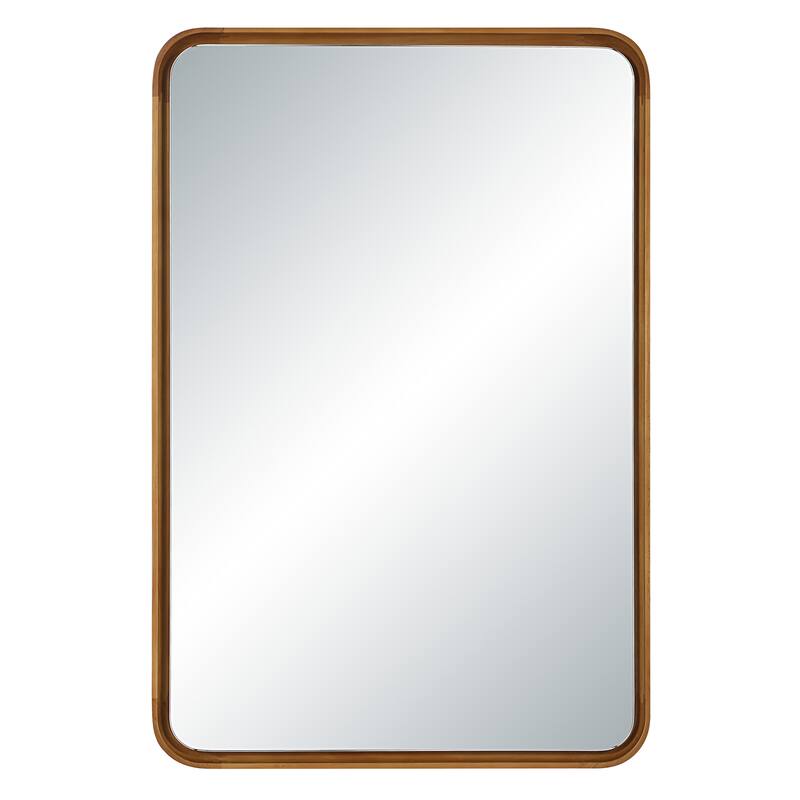 Renwil Tillie 36" H x 24" W Wall Mirror, Beige - Beige/Silver
