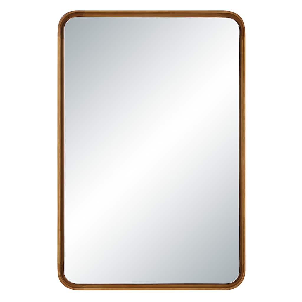 Renwil Tillie 36" H x 24" W Wall Mirror, Beige - Beige/Silver