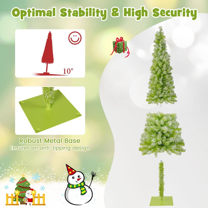 Costway 5/6/7 FT Bendable Christmas Tree with Bendable Top, 290 Branch - See Details