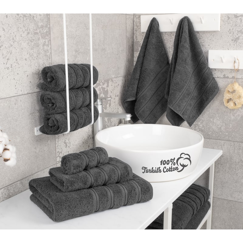 American Soft Linen 6 Piece Turkish Cotton Bath Towel Set