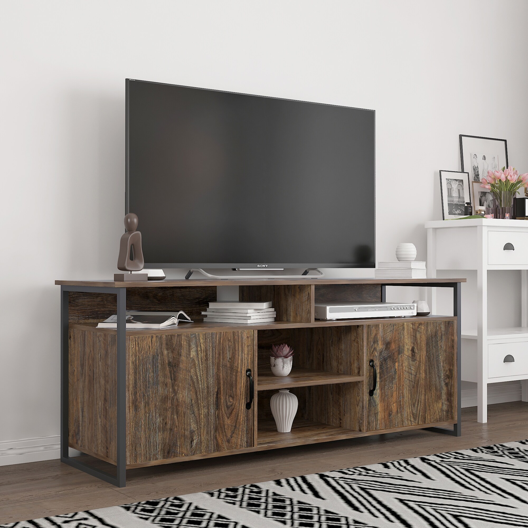https://ak1.ostkcdn.com/images/products/is/images/direct/1a99b31ddc28505e06bcfa7ed84db33b3eaaaf3e/TV-Console-3-open-shelves-%26-2-cabinets-Entertainment-Center.jpg