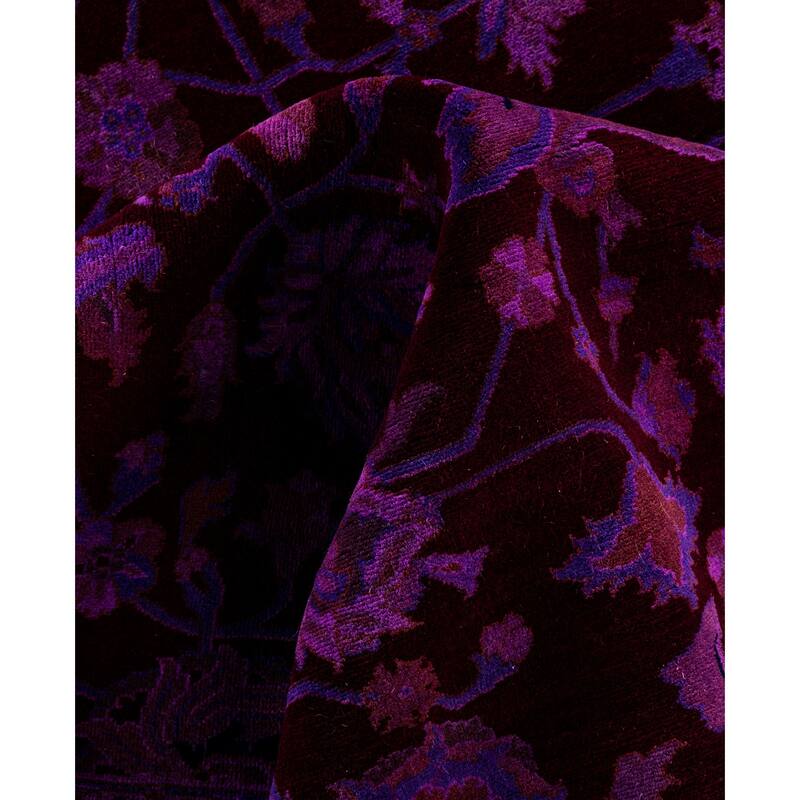 Overdyed One-of-a-Kind Hand-Knotted Area Rug - Purple - 8' 0" x 10' 2"