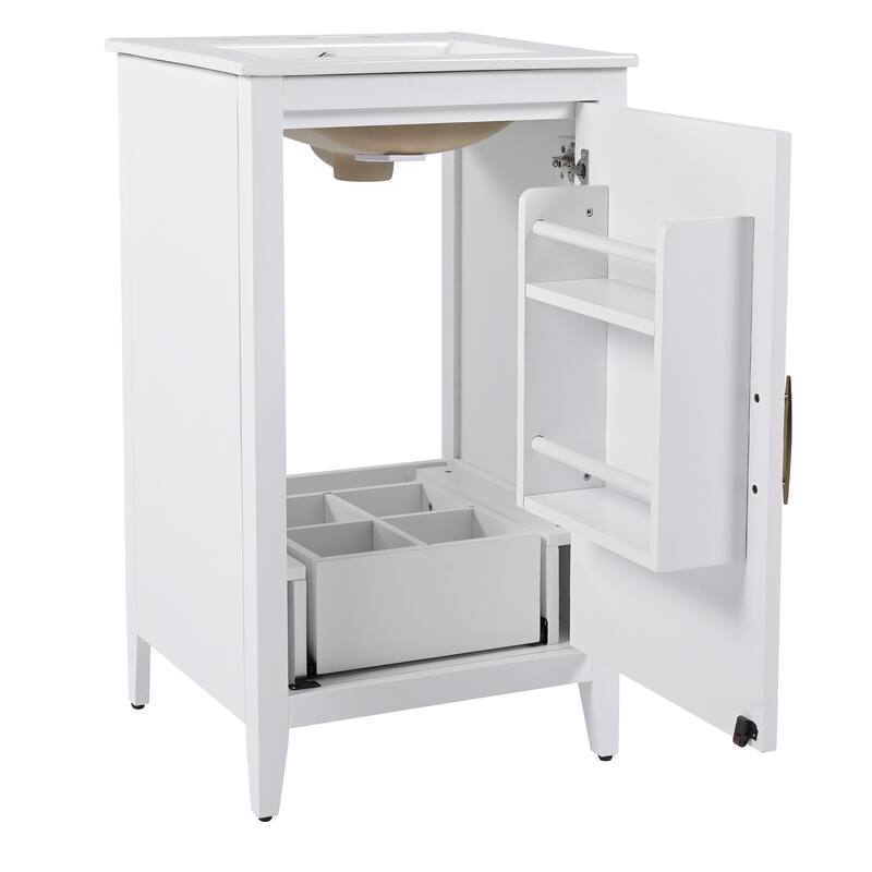 Christopher Knight Home 20" Bathroom Vanity with Sink and Functional Drawers