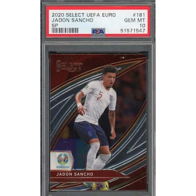 Jadon Sancho 2020 Select UEFA Euro Soccer Card #181 PSA 10 - 8'6" x 11'6"