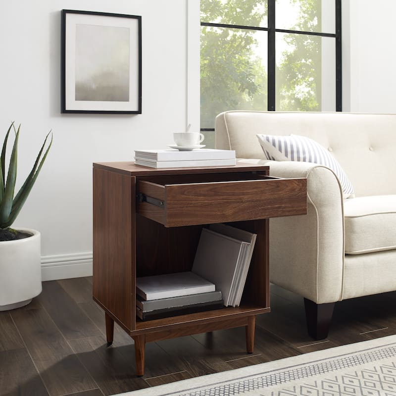 Crosley Liam Record Storage End Table - 25.5"H x 20"W x 15.75"D