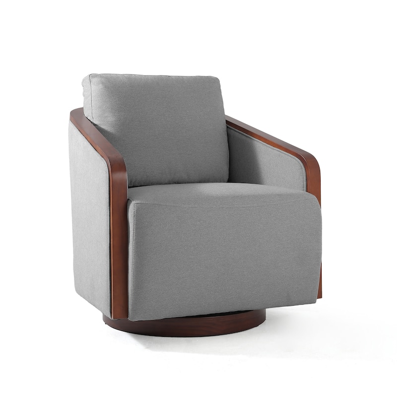 Modern Upholstered Swivel Accent Chair Set of 2