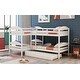 preview thumbnail 13 of 11, Simple 4 Beds Twin Over Twin L-Shaped Bunk Bed With Trundle
