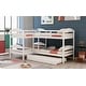 preview thumbnail 13 of 11, Twin L-Shaped Bunk Bed with Trundle & Ladder - Safe & Stylish for Kids