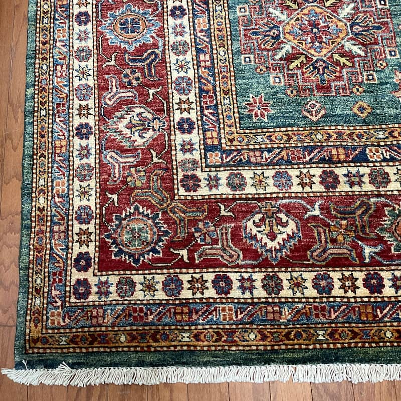 HERAT ORIENTAL Handmade Afghan Super Kazak Wool Rug - 9' x 12'6"