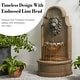 preview thumbnail 5 of 13, Glitzhome 31.75"H LED 3-Tier Oversized Resin Lion Outdoor Waterfall Fountain
