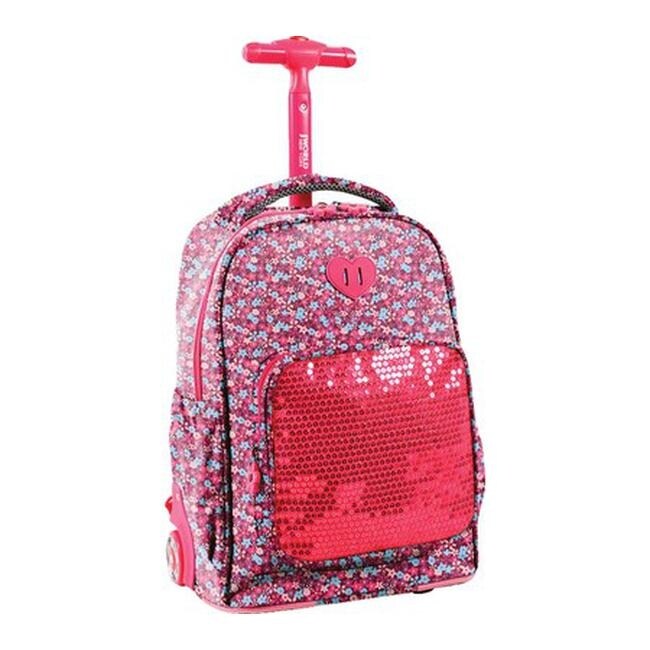 Glitter rolling backpack clearance