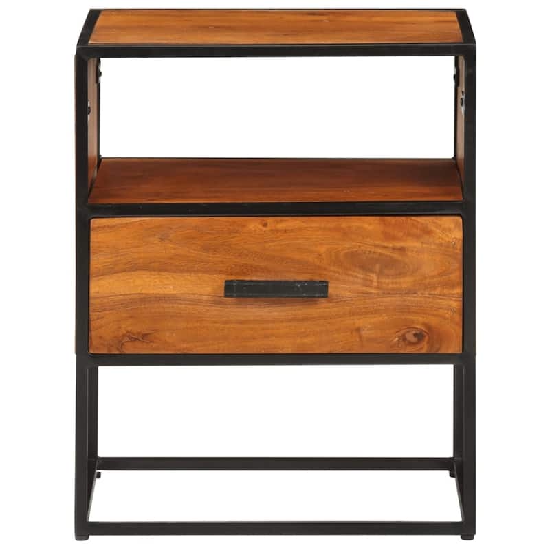 vidaXL Bed Cabinet 15.7"x11.8"x19.7" Solid Acacia Wood