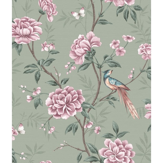 Fine Decor Akina Sage Floral Wallpaper