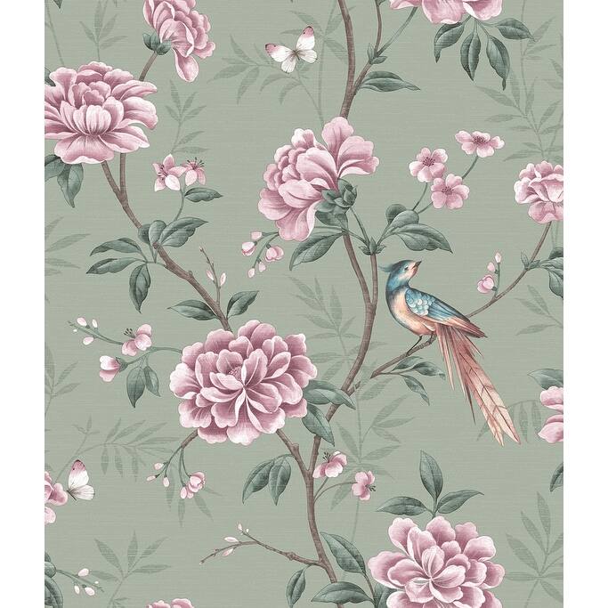 Fine Decor Akina Sage Floral Wallpaper