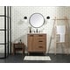 preview thumbnail 34 of 33, Space 24 - 30 Inch Single Bathroom Vanity Walnut Brown - 30 Inches