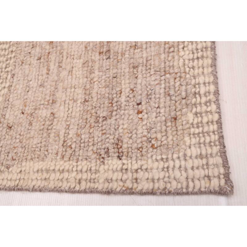 ECARPETGALLERY Hand-knotted Looma Taupe Wool Rug - 7'8 x 9'8