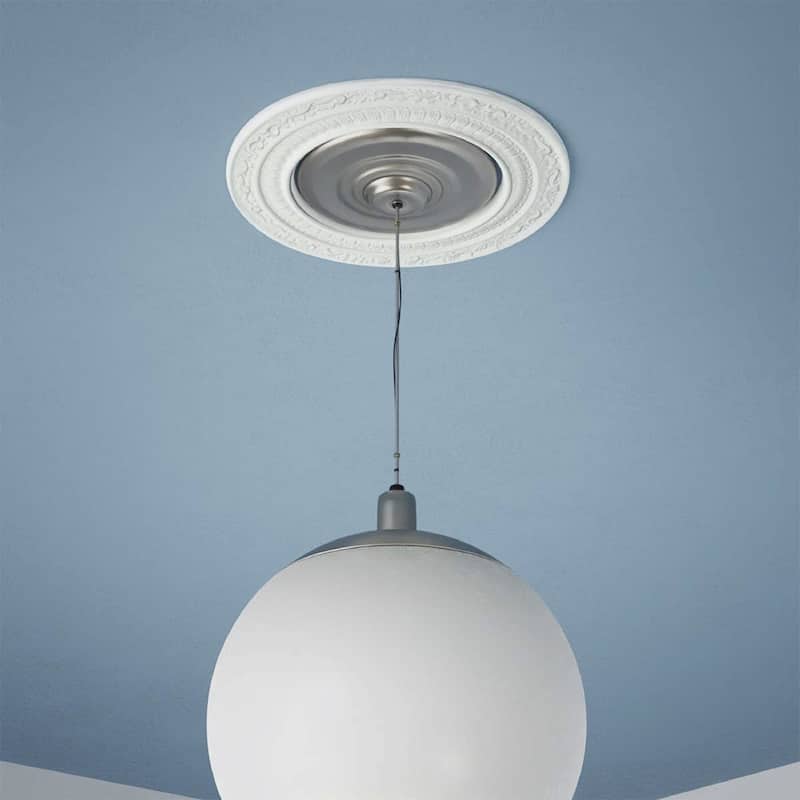 White Urethane Recessed Spot Light Trim Ceiling Medallion 6" ID X 10" OD Water Resistant (Set of 4)