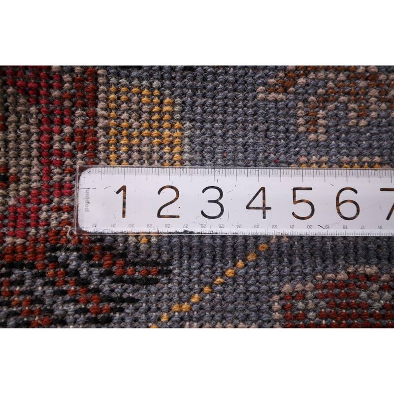 All-Over Kazak Oriental Runner Rug Handmade Traditional Wool Carpet - 2'7"x 11'9"
