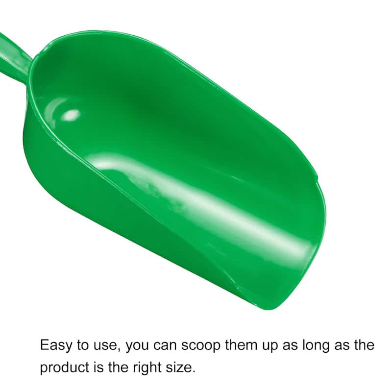 2Pcs Hand Scoop 9.8x4.7x4.1" Flour Sugar Cereal Shovel Feed Supplies - Green
