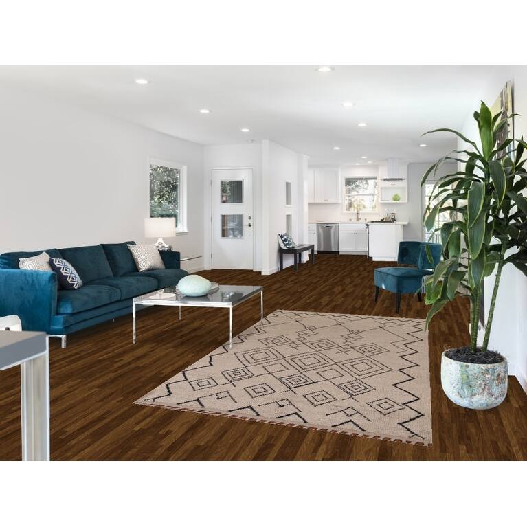 Beige Moroccan Oriental Area Rug Hand-Knotted Wool Carpet - 4'8" x 8'3"