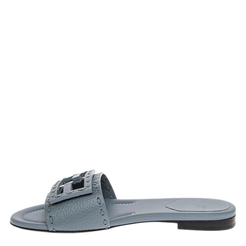 Fendi Baguette Leather Slides