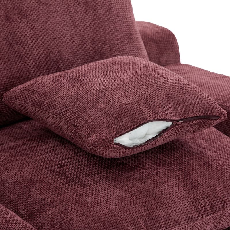 107.9" Upholstered Cloud Free-Combined Sectional Sofa with Double-Layer Cushion and Side Pockets