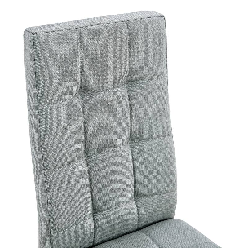 Modern Linen Tufted Dining Chairs Fabric Dining Chairs with Upholstered Seats, for Dining Rooms, Set of 4
