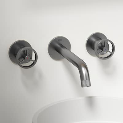 VIGO Cass 3" H 2-Handle Wall Mount Bathroom Faucet