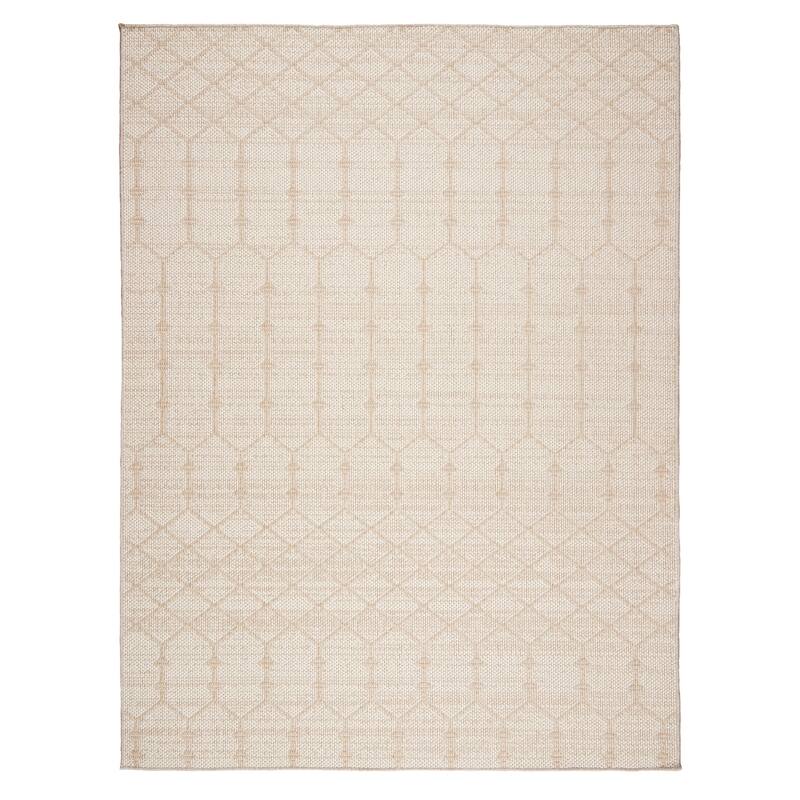 Terra by Obeetee Pavilion Trellis Rug - 6'7"x9'4" - Natural/Criss Cross