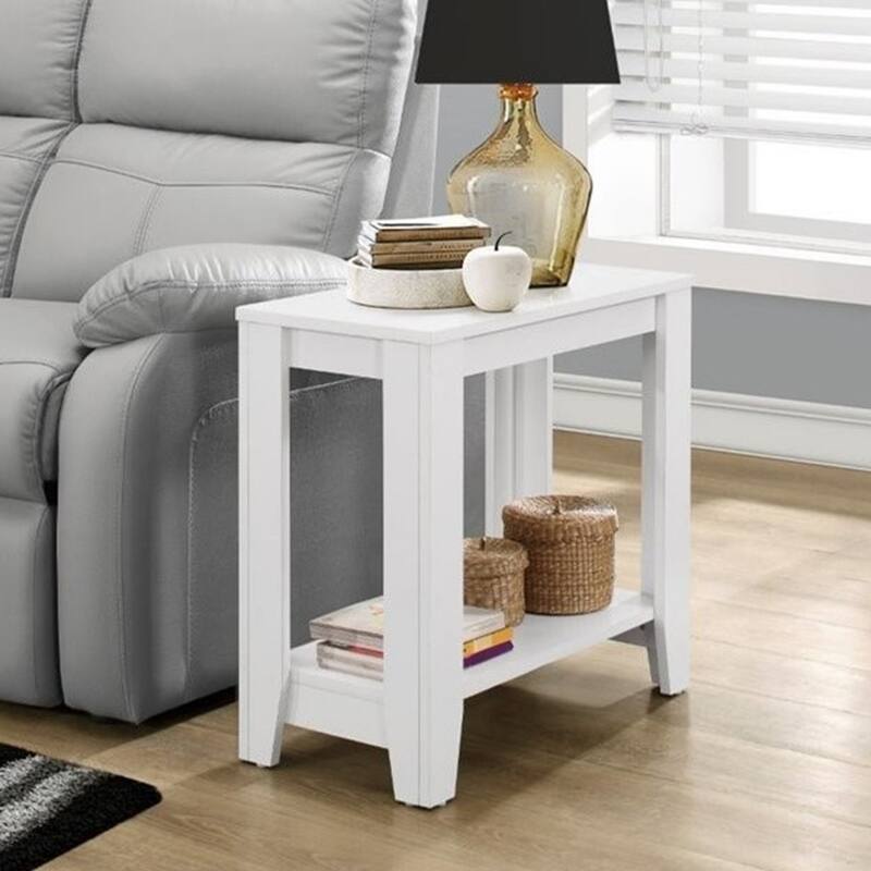 22 Inch End Table with Shelf for Living Room Bedroom or Entryway - 23.75” x 11.75” x 22”