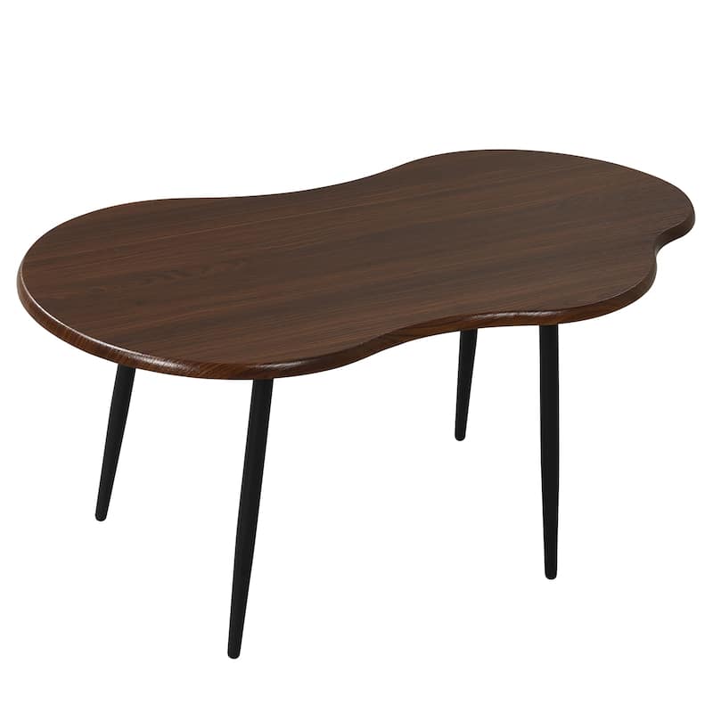 Gymax Cloud Shape Coffee TableIrregular Center Table w/ Metal