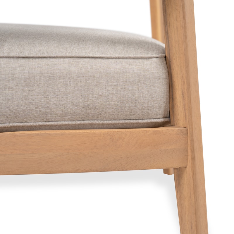 Christopher Knight Home - Mitchell Acacia Wood Club Chair with Seat Cushion