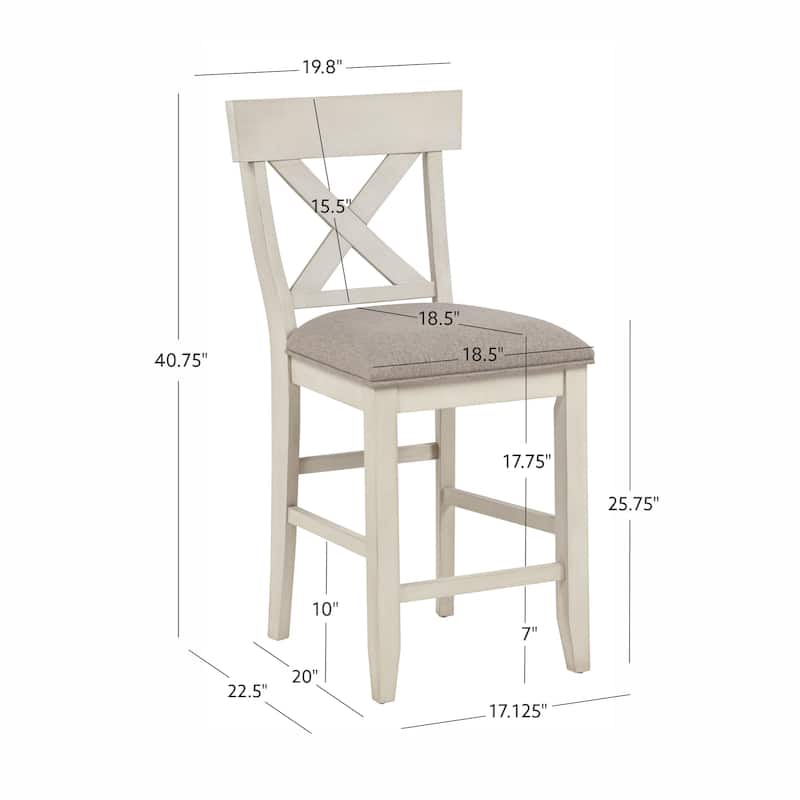 Belsey X Back Upholstered Counter Stool Set of 2