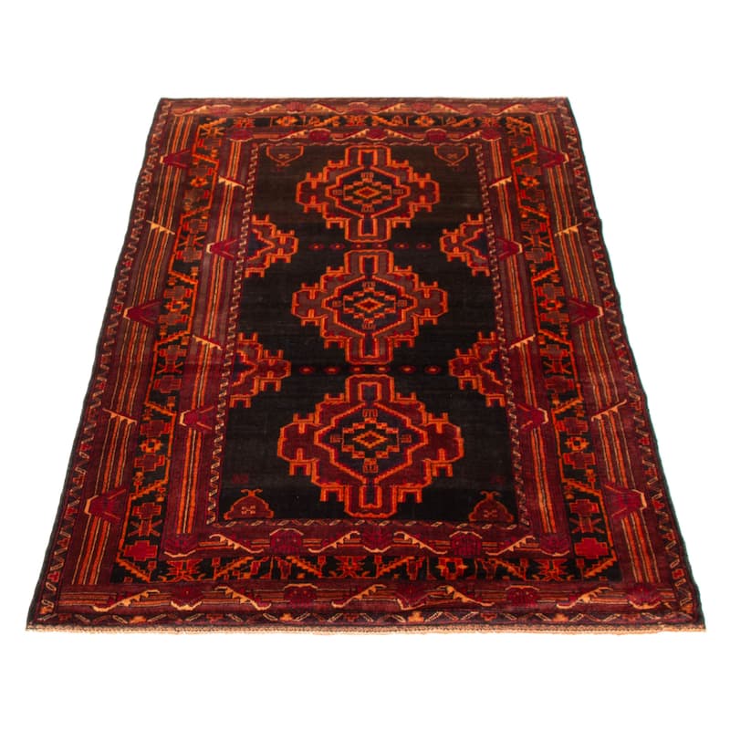 Teimani Black Rug 4'3" x 6'9" - 4'3 x 6'9