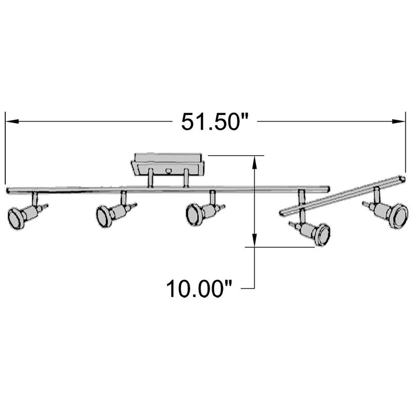 Access Lighting Viper Adjustable Track Light - 5-Light - Bronze Finish