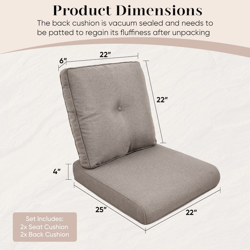Outdoor Deep Seat Cushion 22 x 25 inch