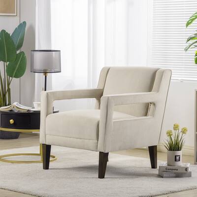 28.5"Wide Armchair with Four Wood Legs